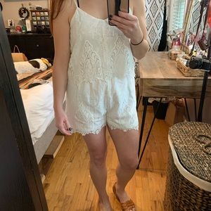 Beautiful white embroidered women’s Romper